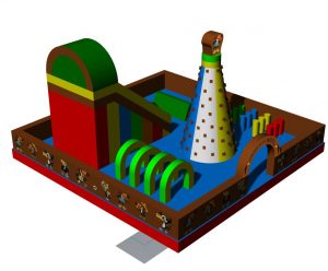 Opblaasbare klim en glij attractie