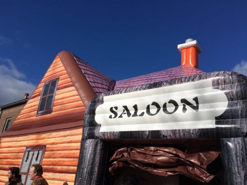 Saloon, opblaasbare partytent, thematent, te huur, te koop bij WE-inflate