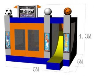 Opblaasbare sporthal, springkussen huren of kopen bij WE-inflate