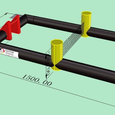 voetbal-volleybalveld, opblaasbaar voetbal-volleybalveld kopen bij WE-inflate