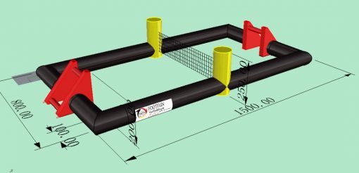 voetbal-volleybal veld, opblaasbaar voetbal-volleybalveld kopen bij WE-inflate Enschede