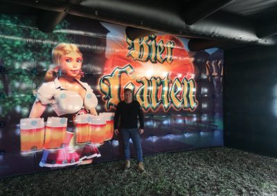 Biergarten, opblaasbare feesttent, partytent, thematent te huur of te koop bij WE-inflate te Enschede