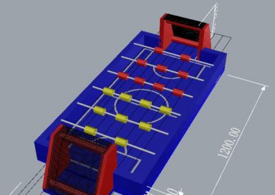 Menselijk voetbalveld, ontworpen en nu te koop bij WE-inflate