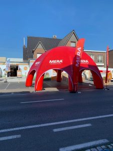 Mera tent, ontwikkeld en gemaakt door WE-inflate Enschede 2